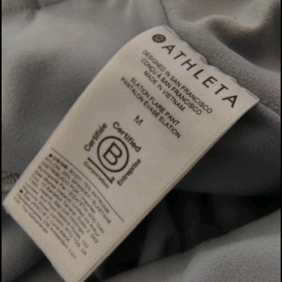 Athleta Elation Flare Pants $109 Light Blue Women Medium Soft Stretch Yoga - Picture 9 of 11